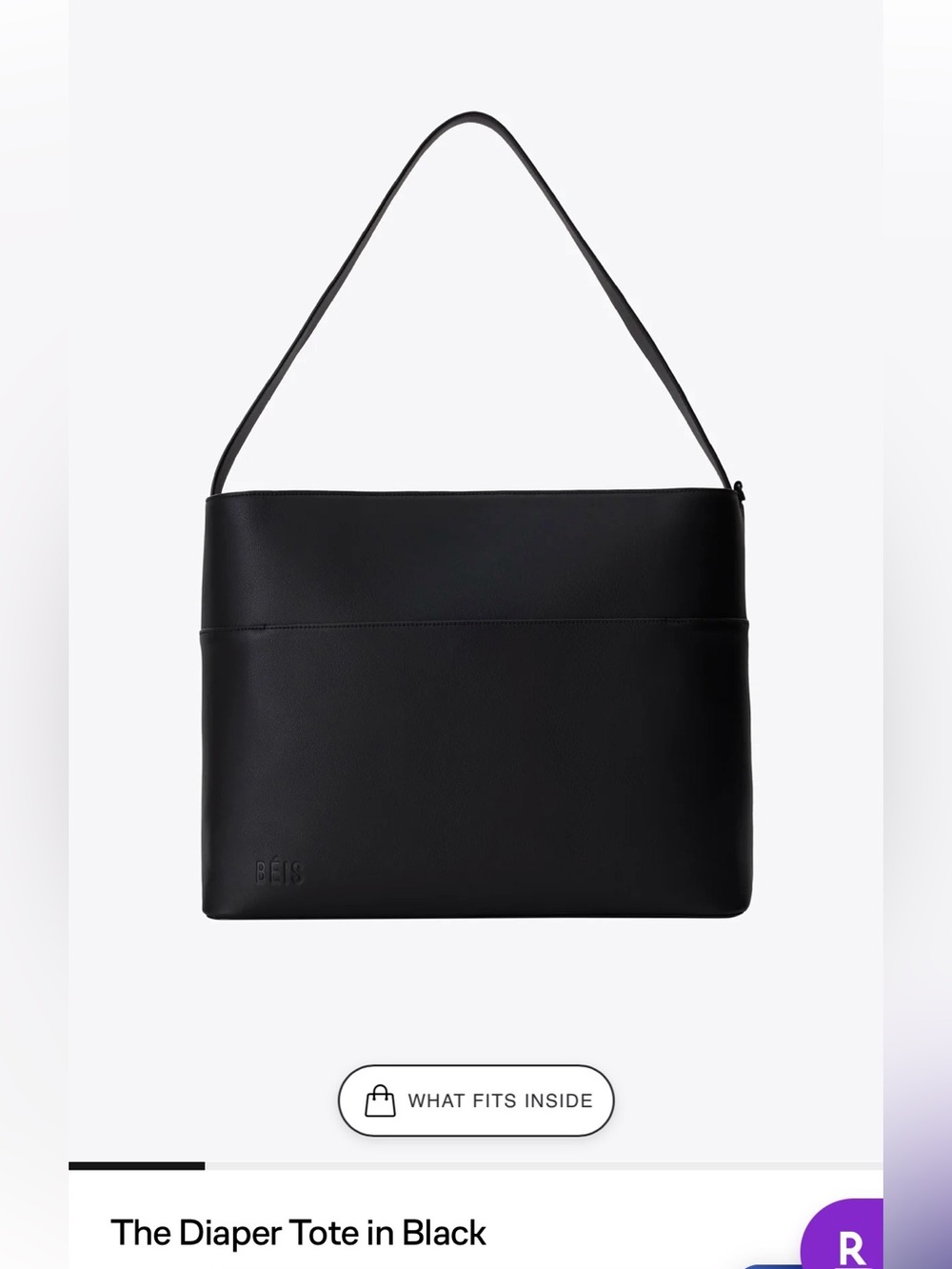 BEIS The Diaper Tote - Black